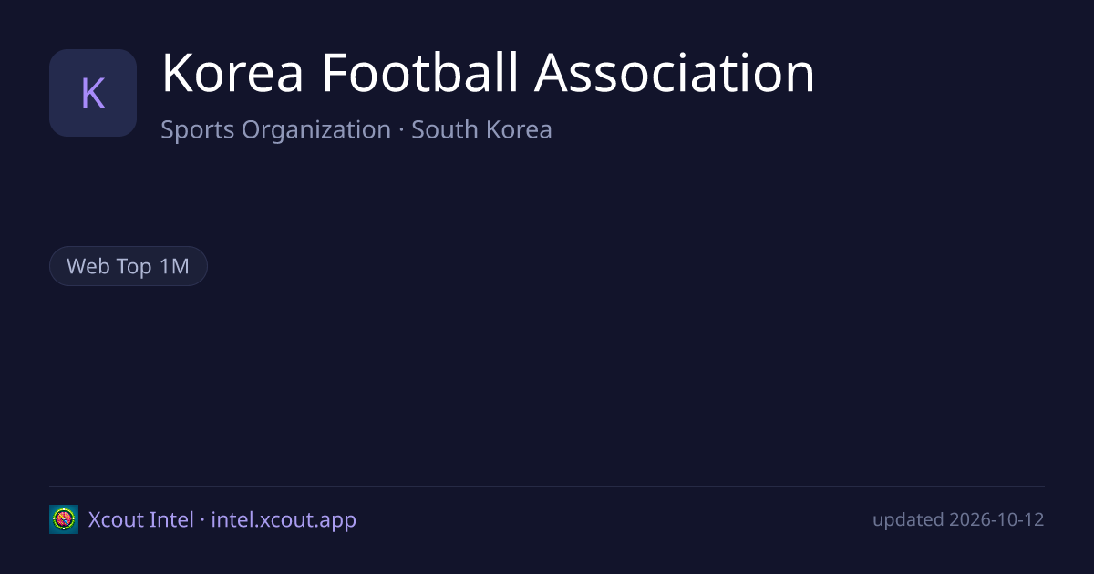 Korea Football Association — share card preview