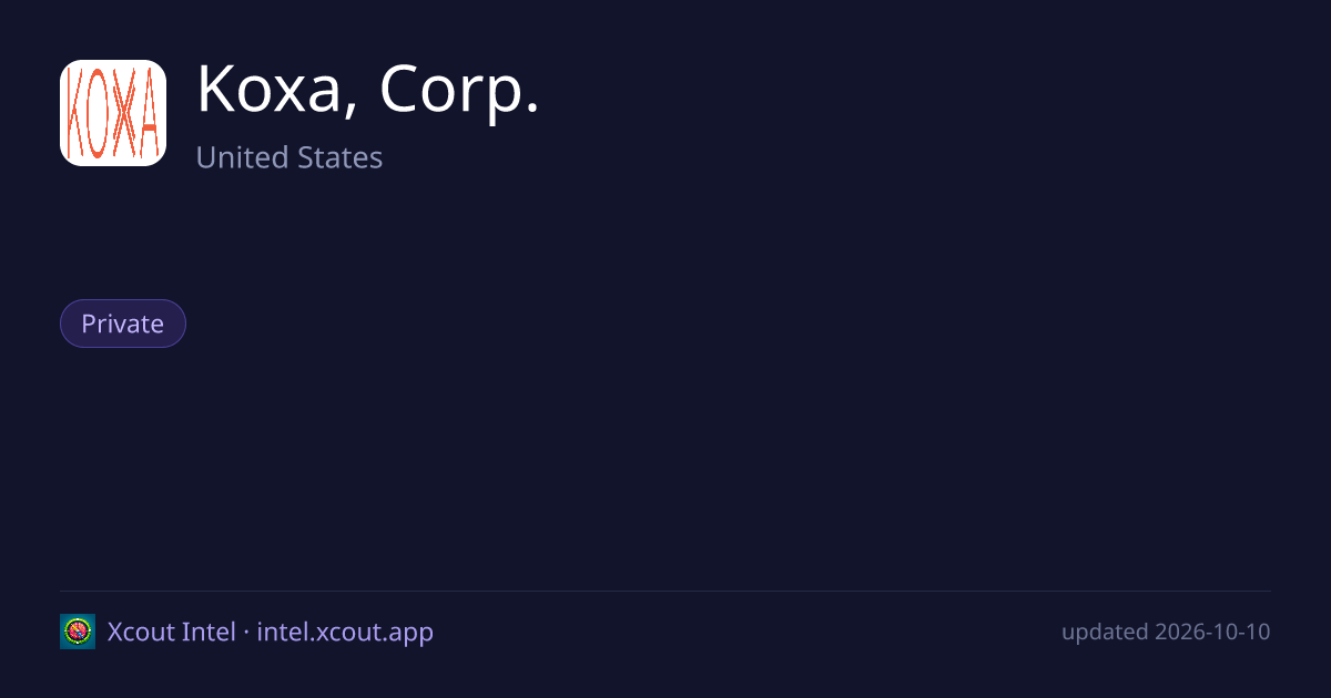 Koxa, Corp. — share card preview