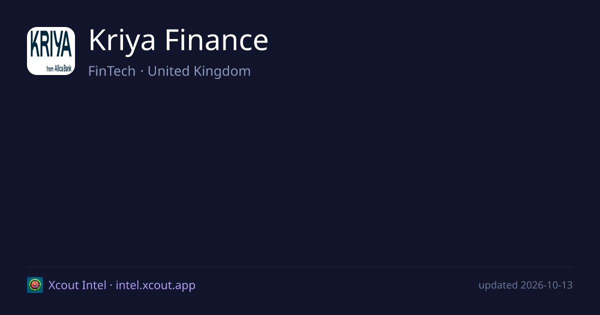 Kriya Finance — share card preview