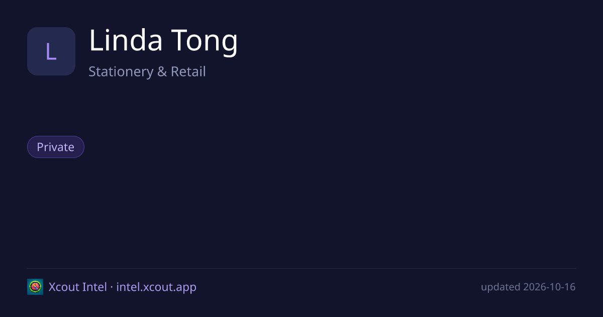 Linda Tong — share card preview