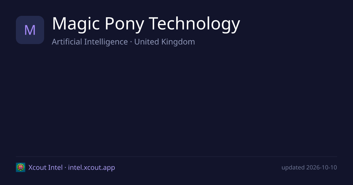Magic Pony Technology — share card preview