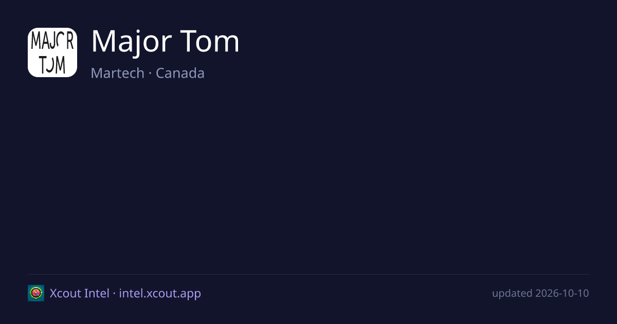 Major Tom — share card preview
