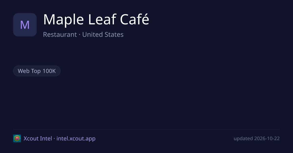 Maple Leaf Café — share card preview