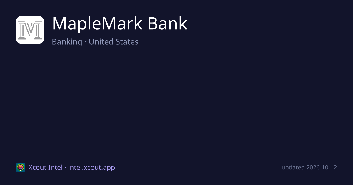 MapleMark Bank — share card preview