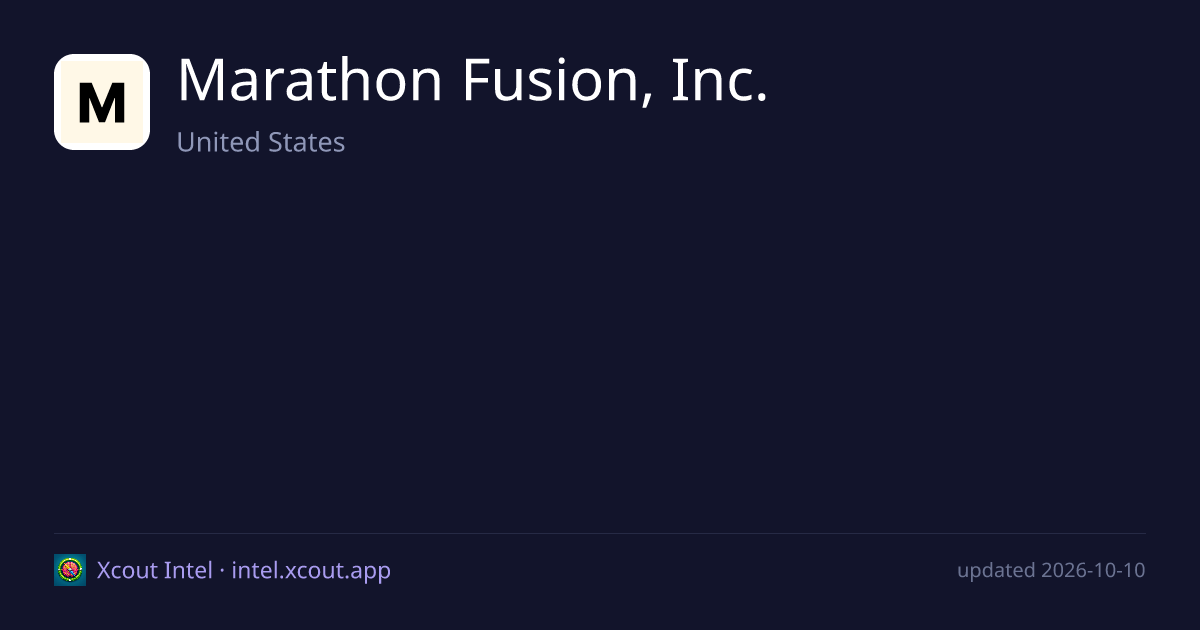 Marathon Fusion, Inc. — share card preview