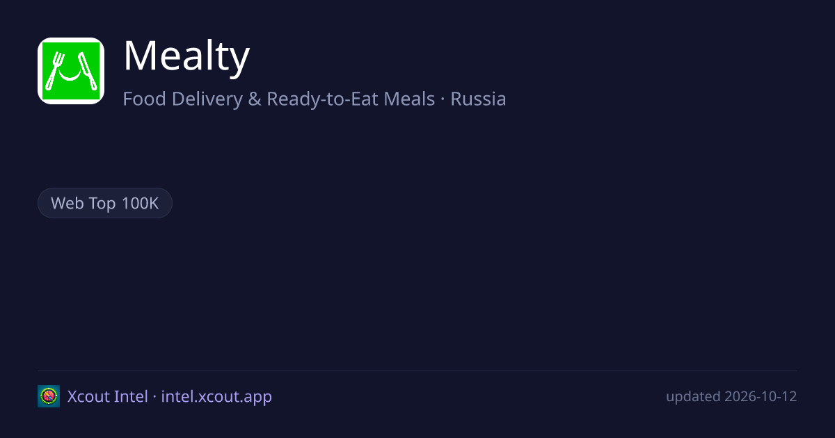 Mealty — share card preview