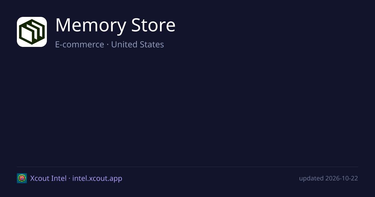Memory Store — share card preview