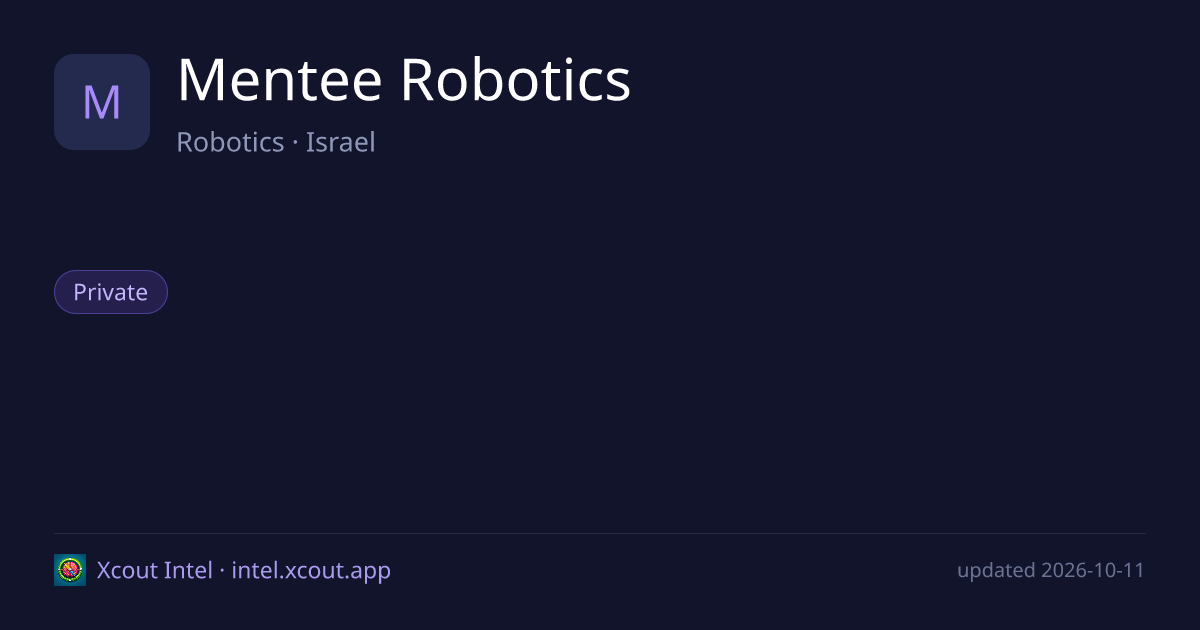 Mentee Robotics — share card preview