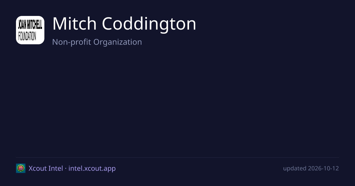 Mitch Coddington — share card preview