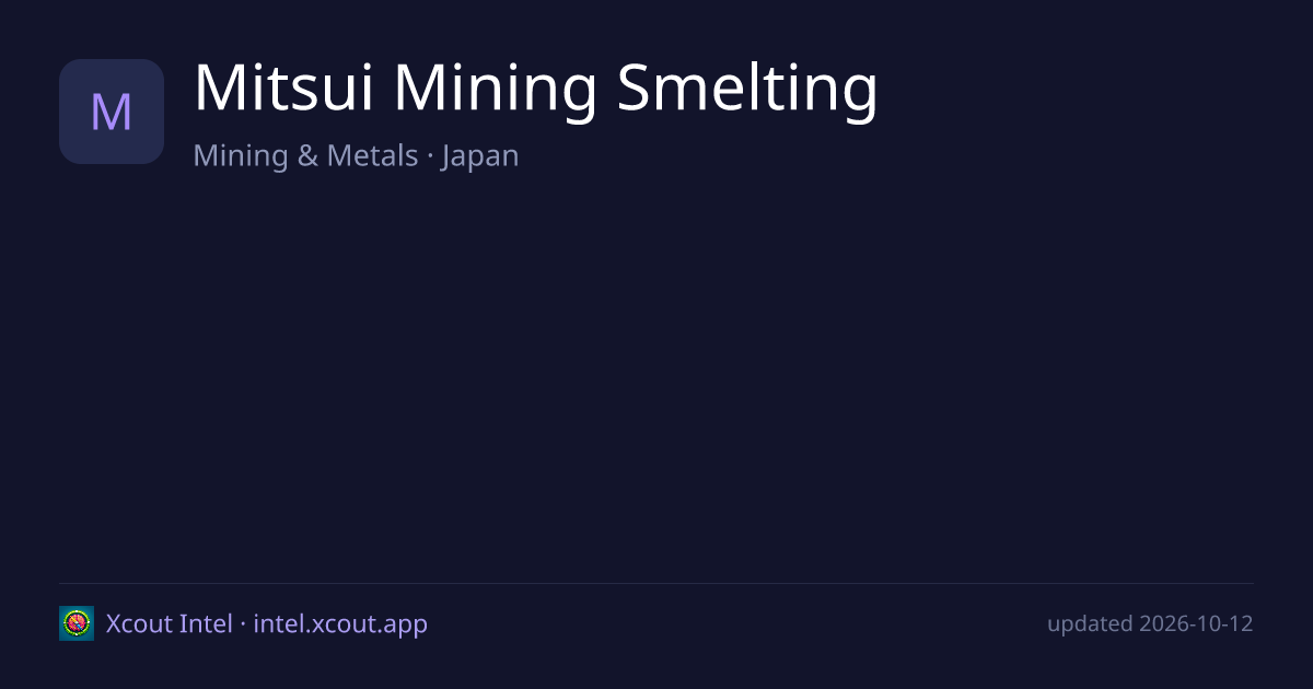 Mitsui Mining Smelting — share card preview