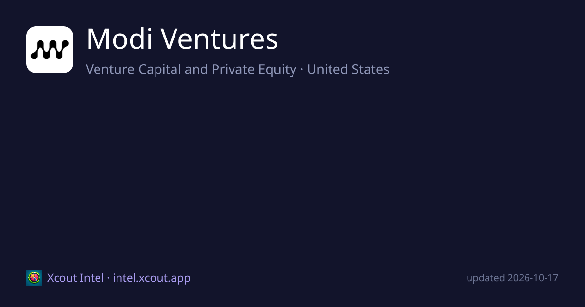 Modi Ventures — share card preview