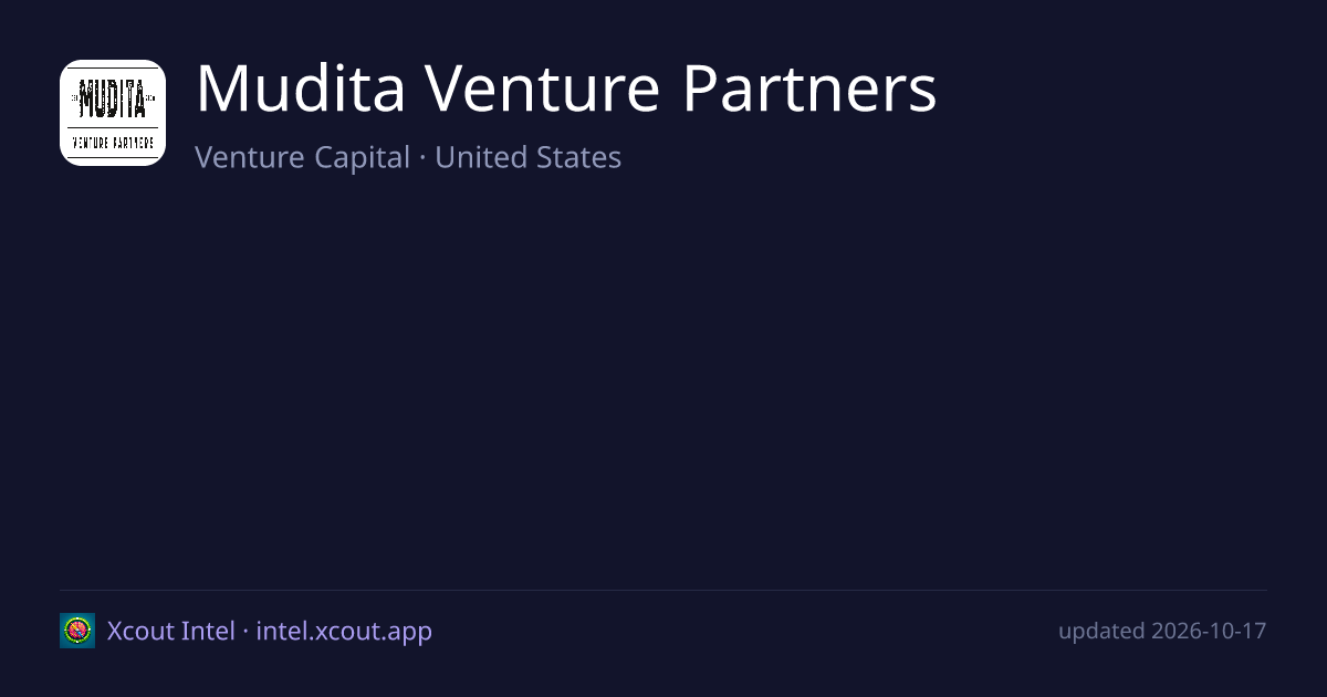 Mudita Venture Partners — share card preview