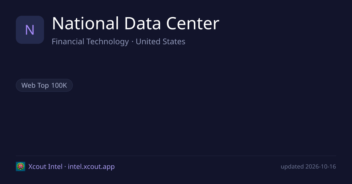 National Data Center — share card preview