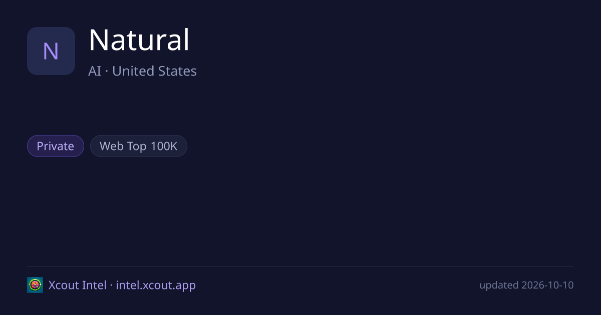 Natural — share card preview