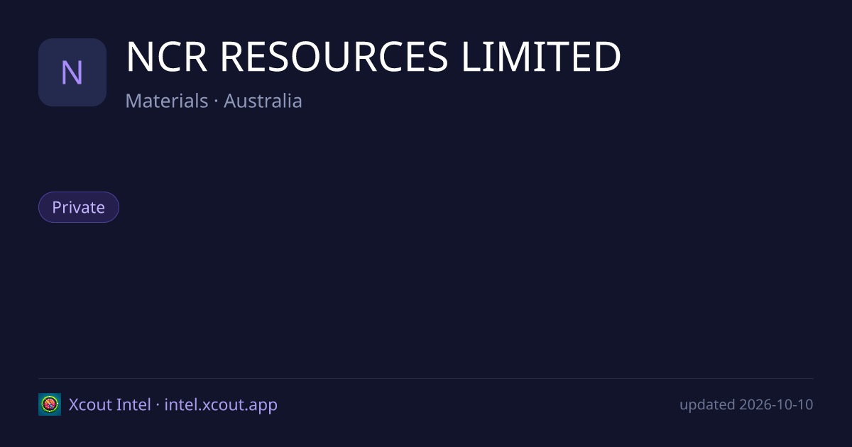 NCR RESOURCES LIMITED — share card preview