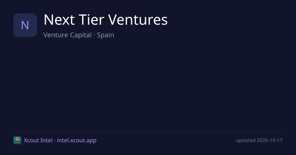 Next Tier Ventures — share card preview