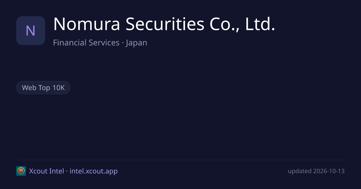 Nomura Securities Co., Ltd. — share card preview