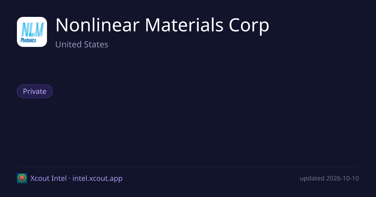 Nonlinear Materials Corp — share card preview