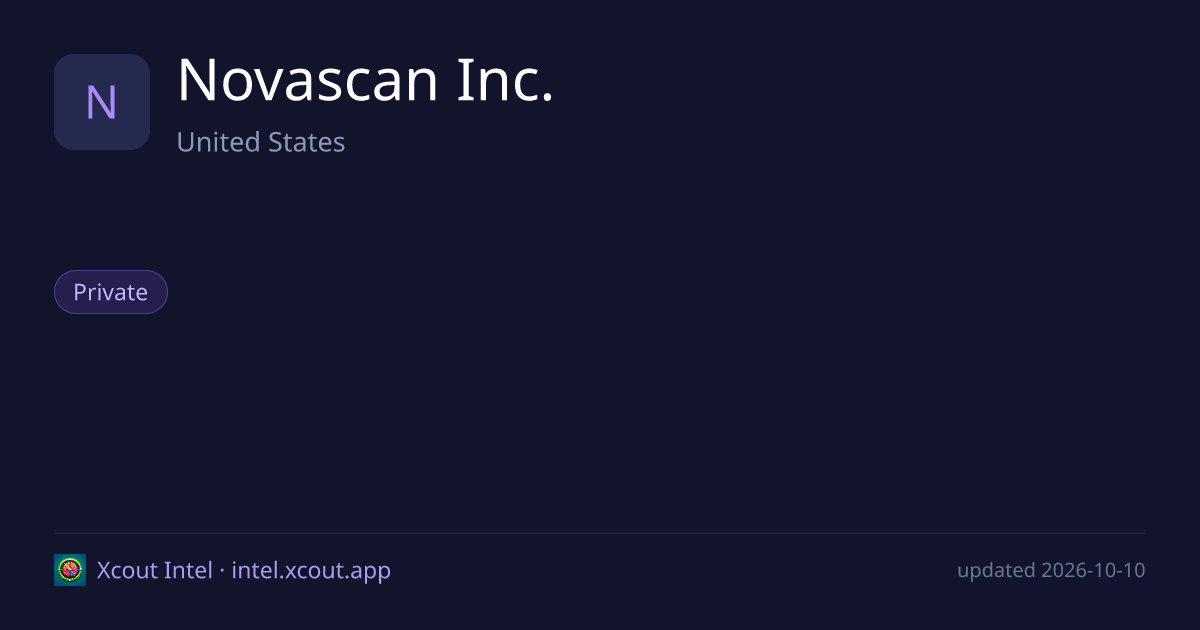 Novascan Inc. — share card preview