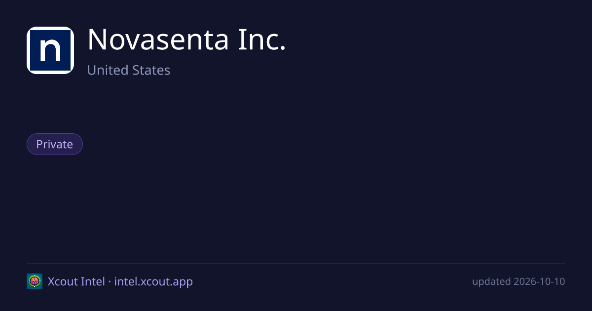 Novasenta Inc. — share card preview