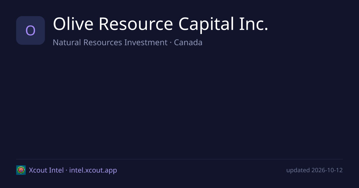 Olive Resource Capital Inc. — share card preview