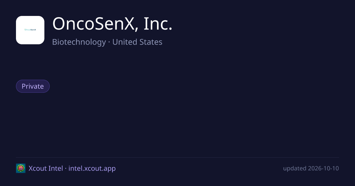 OncoSenX, Inc. — share card preview