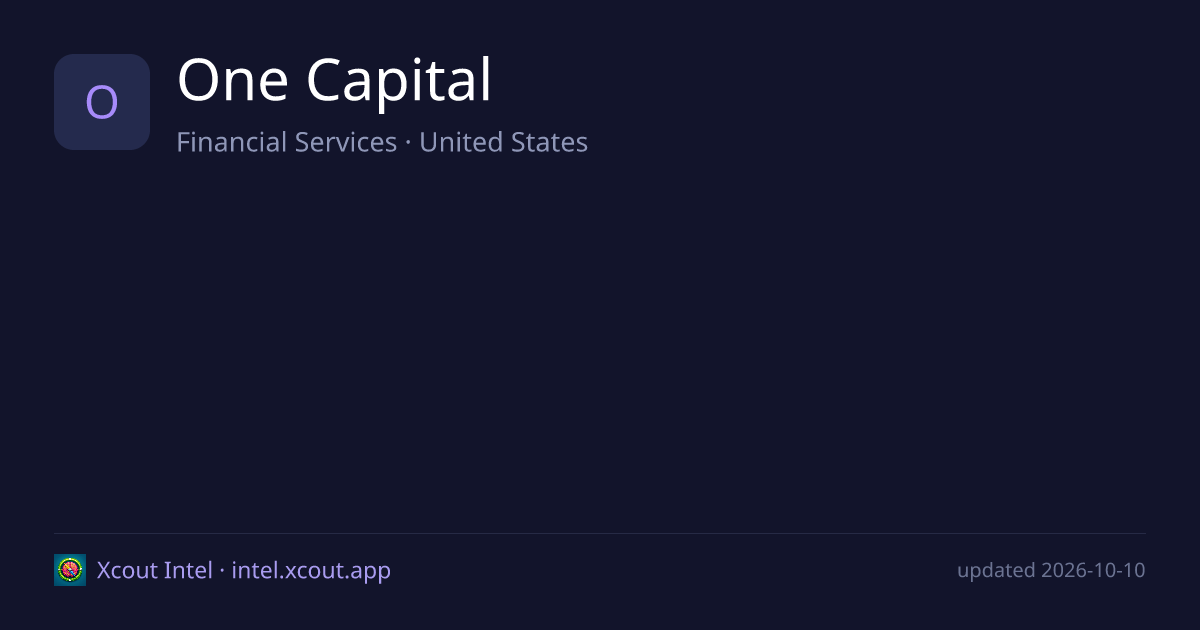 One Capital — share card preview