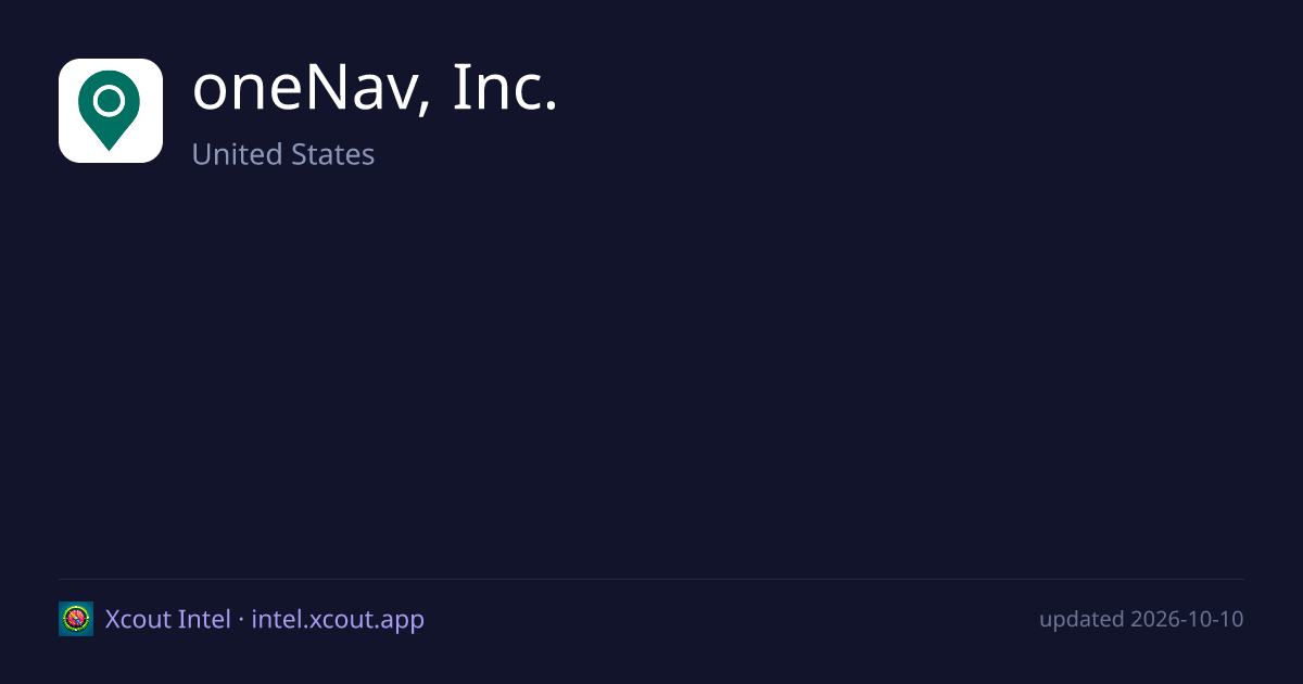 oneNav, Inc. — share card preview