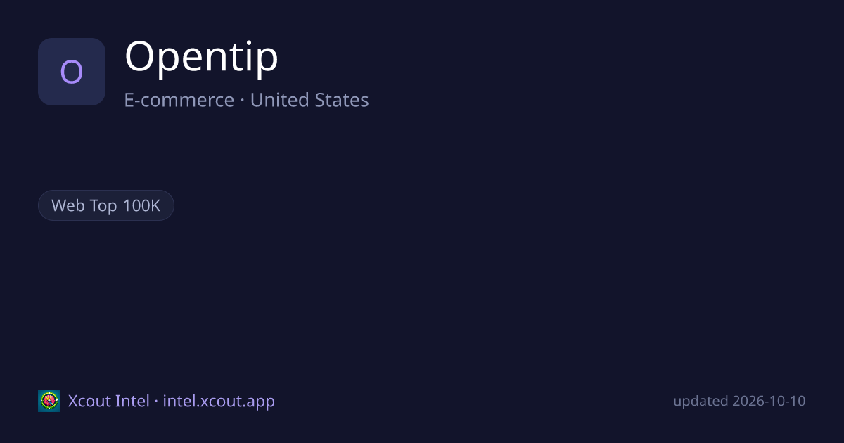 Opentip — share card preview