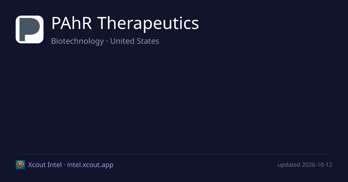 PAhR Therapeutics — share card preview