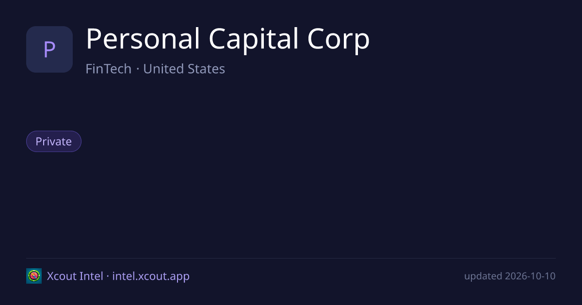 Personal Capital Corp — share card preview