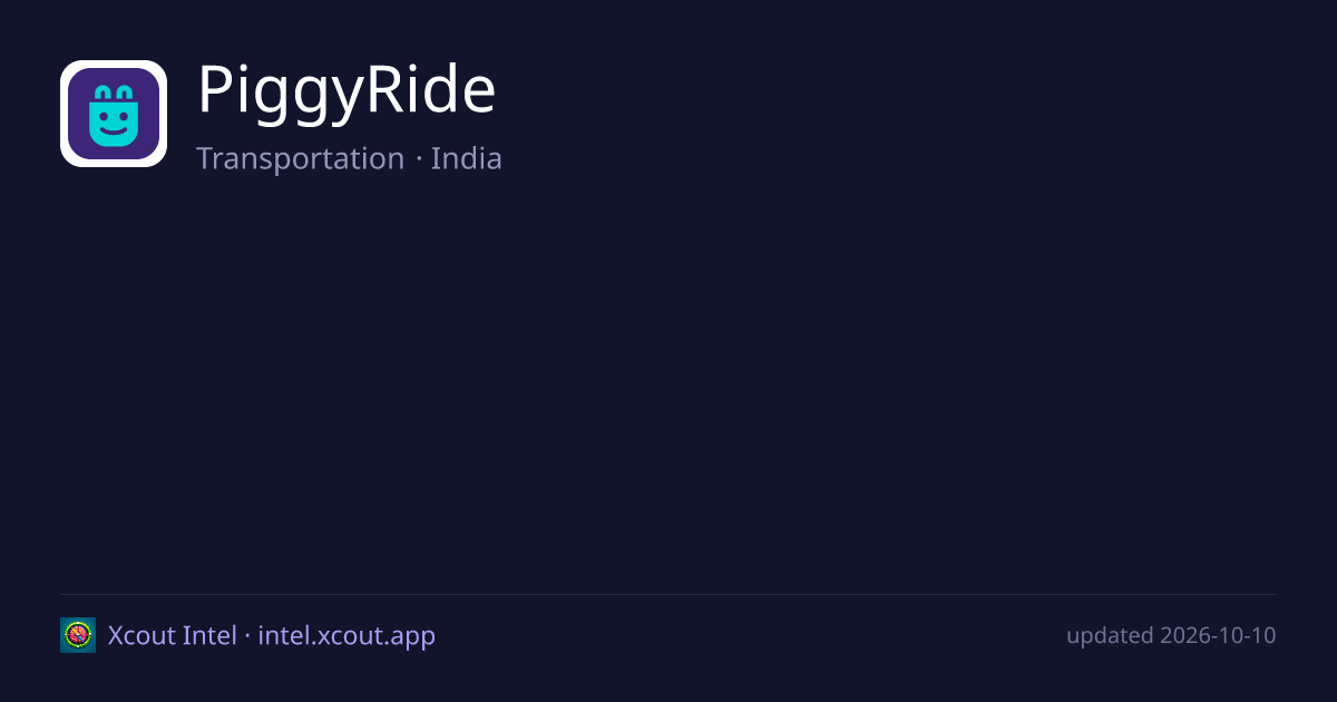 PiggyRide — share card preview