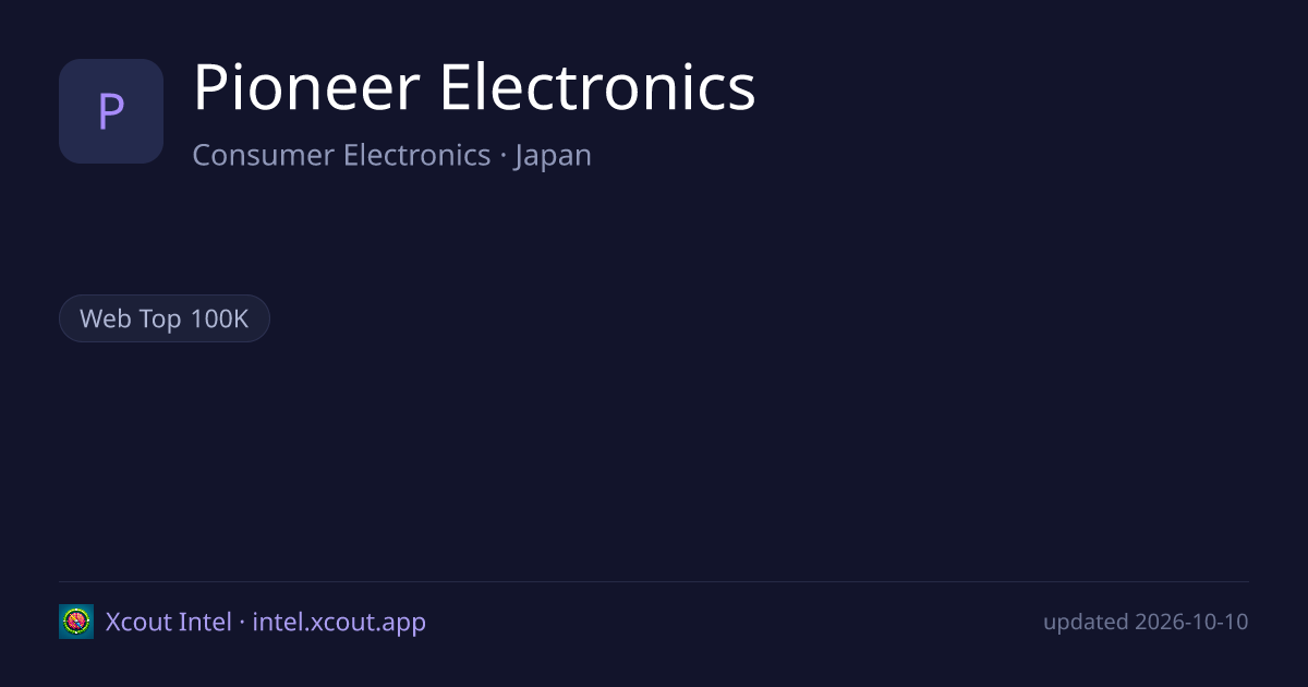 Pioneer Electronics — share card preview