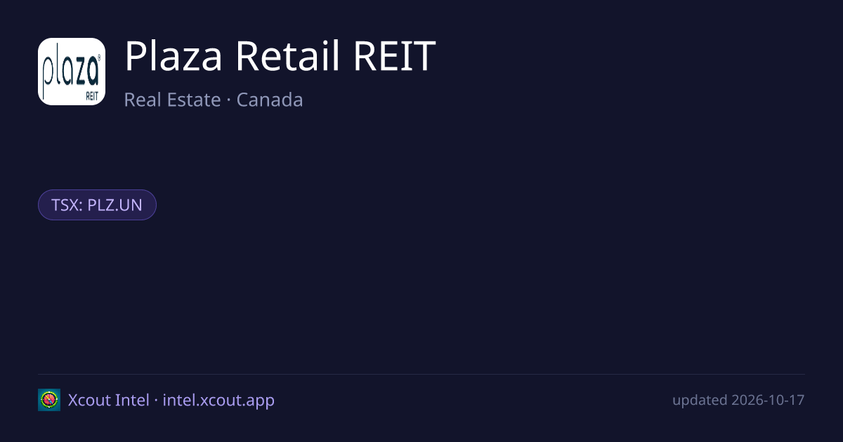 Plaza Retail REIT — share card preview