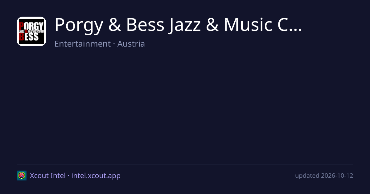 Porgy & Bess Jazz & Music Club — share card preview