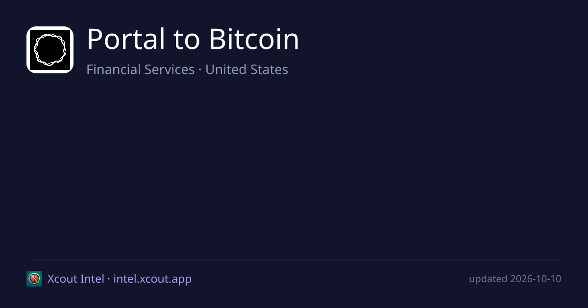 Portal to Bitcoin — share card preview