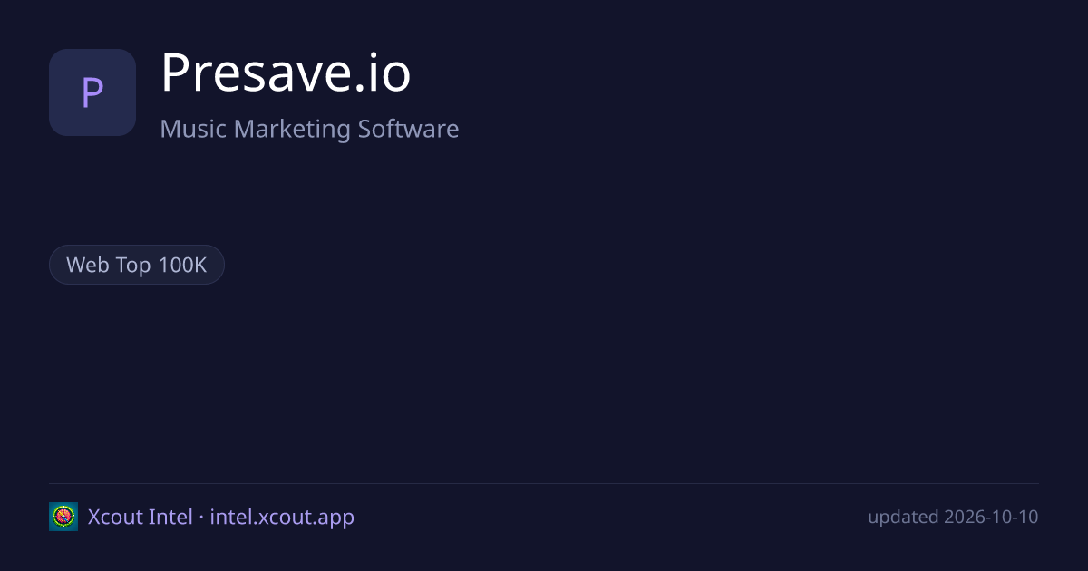 Presave.io — share card preview