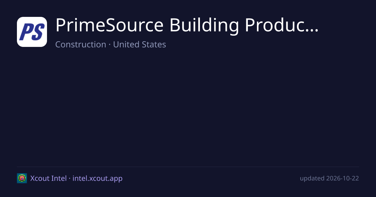 PrimeSource Building Products — share card preview