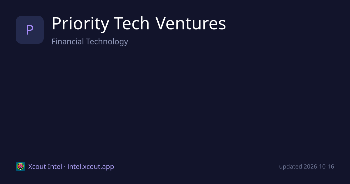 Priority Tech Ventures — share card preview