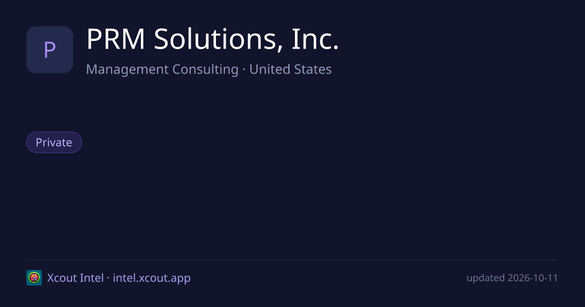 PRM Solutions, Inc. — share card preview