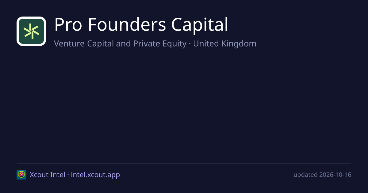 Pro Founders Capital — share card preview