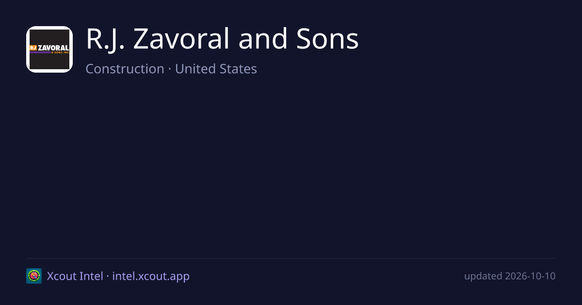 R.J. Zavoral and Sons — share card preview