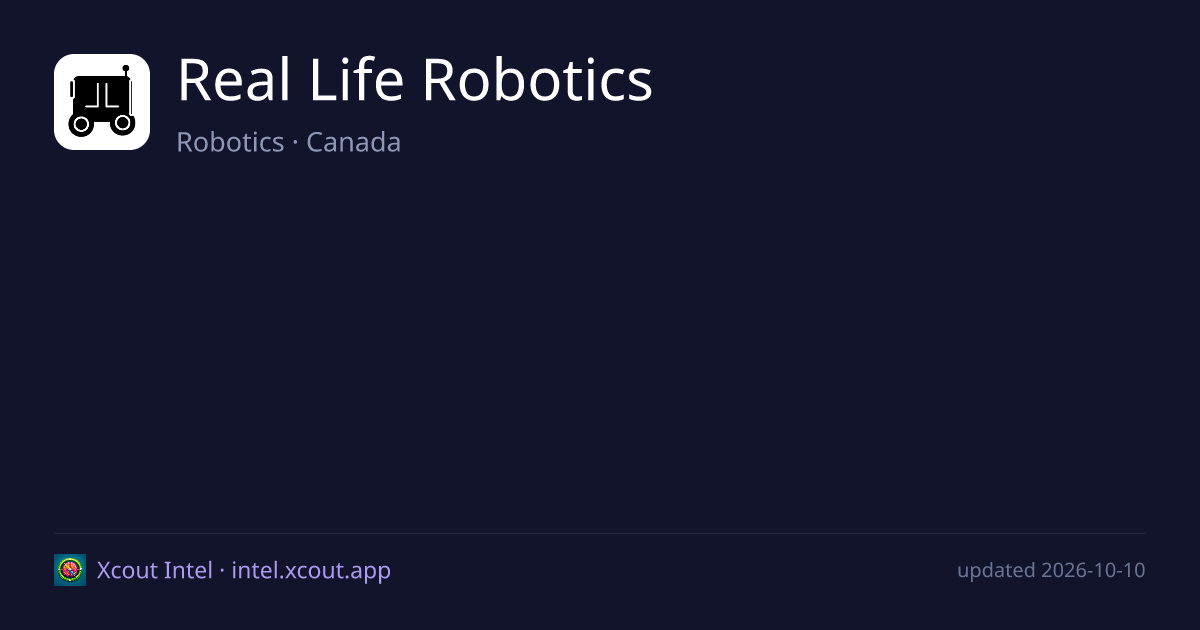 Real Life Robotics — share card preview