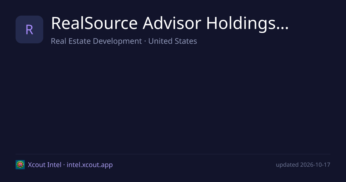 RealSource Advisor Holdings LLC — share card preview