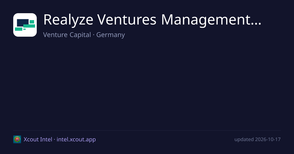 Realyze Ventures Management GmbH — share card preview