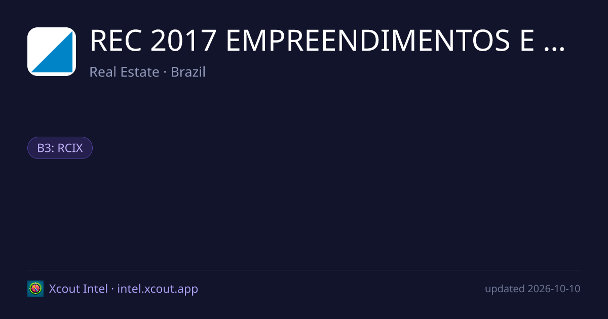 REC 2017 EMPREENDIMENTOS E PARTICIPACOES IX S.A. — share card preview