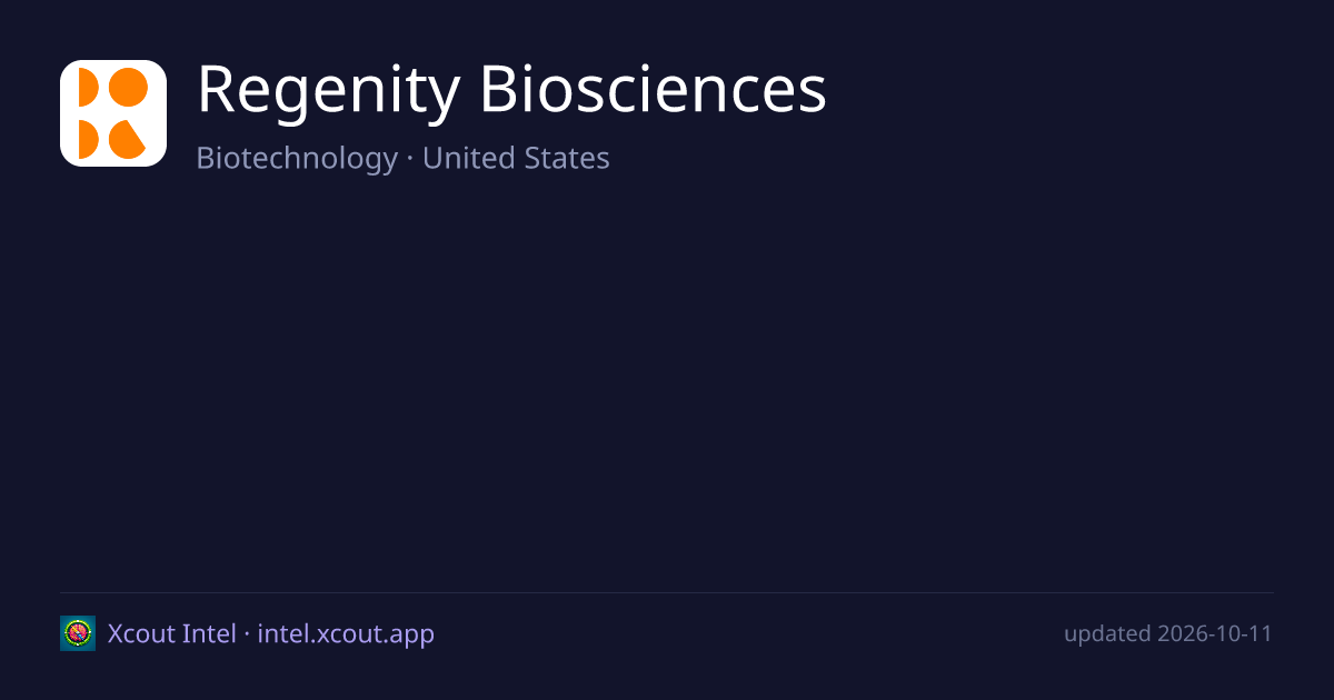 Regenity Biosciences — share card preview