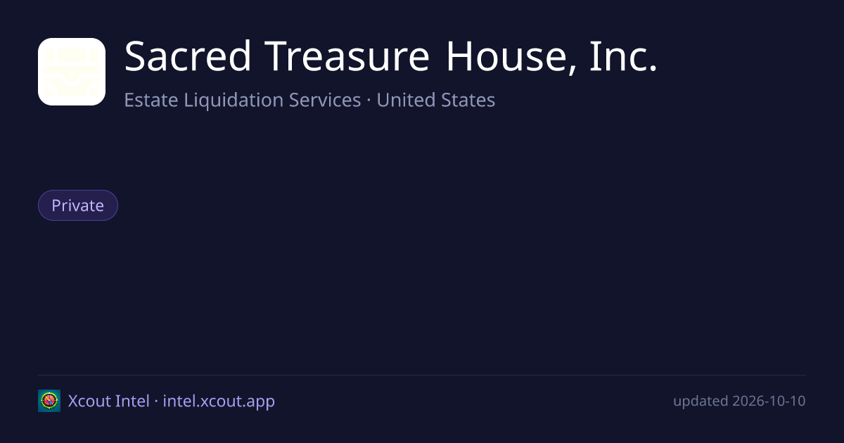 Sacred Treasure House, Inc. — share card preview