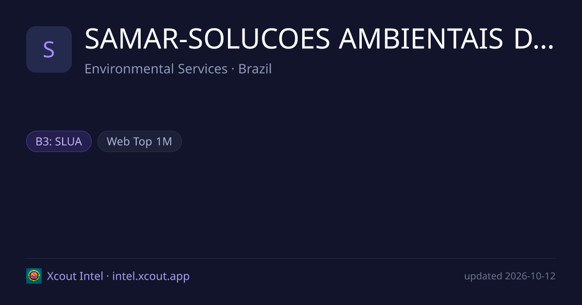 SAMAR-SOLUCOES AMBIENTAIS DE ARACATUBA S/A — share card preview