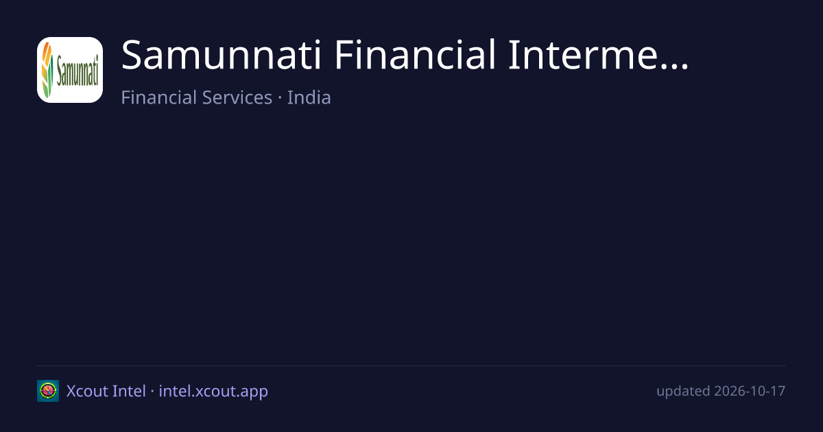 Samunnati Financial Intermediation & Services — share card preview